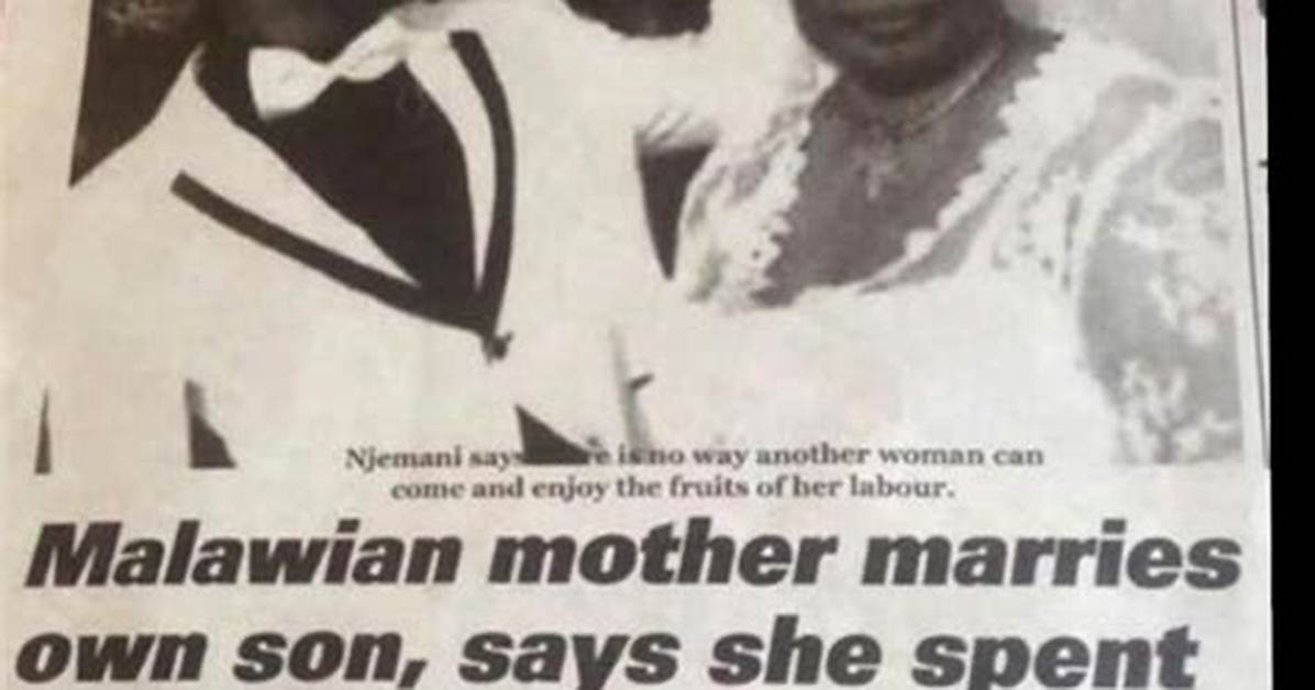 47-Year-Old Mother Marries Her Biological Son Because She Spent a Lot of Money on His Education (Photos)