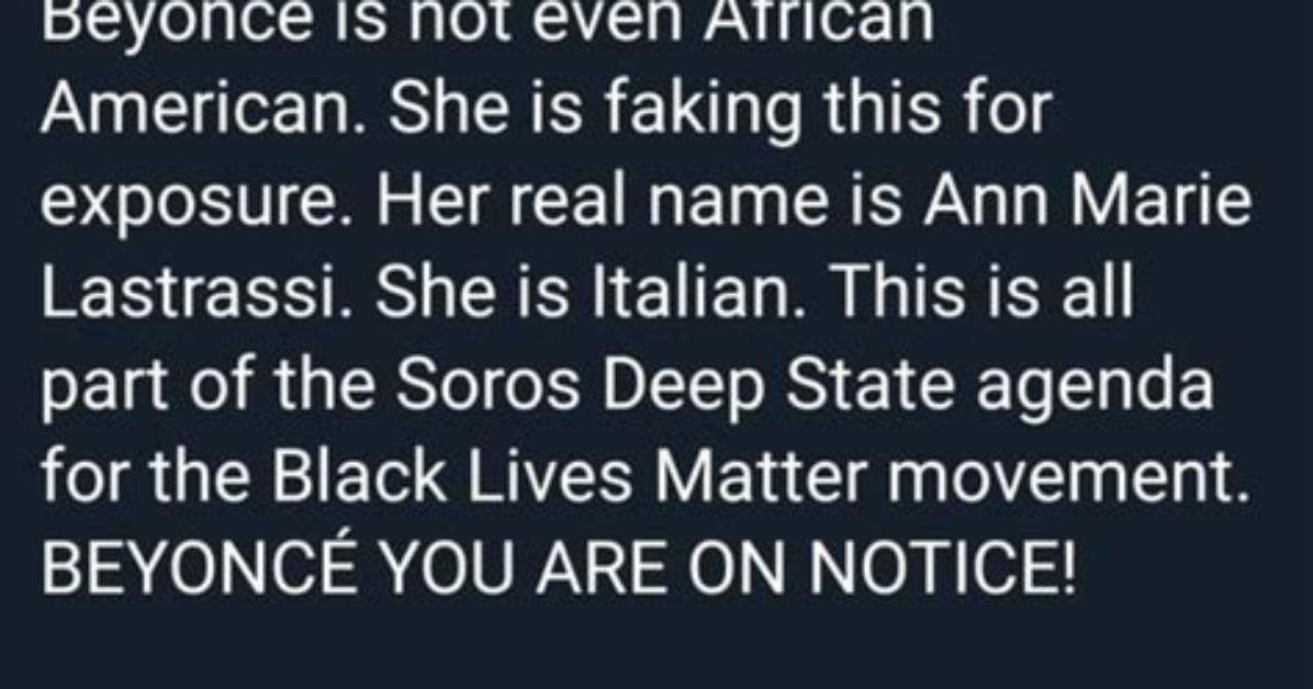 “Beyonce Is Not an African-American, She Is Fake, Her Real Name Is Ann Marie Lastrassi from Italy” – Florida Politician, Kw Miller Reveals