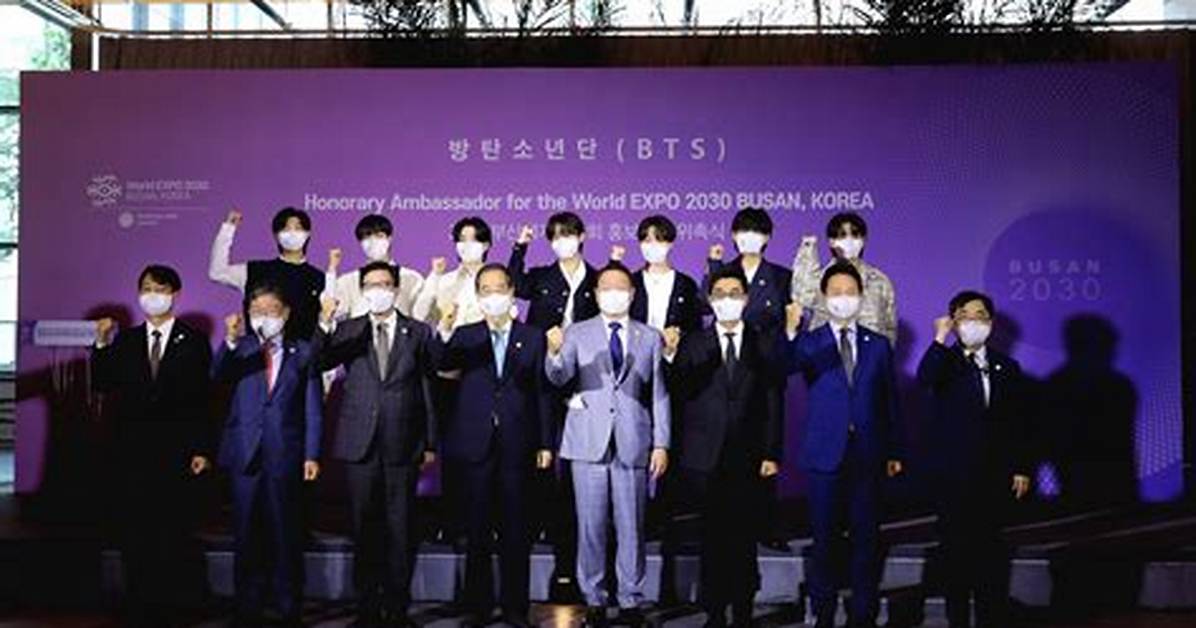 Bts Are the Official Ambassadors of 2030 World Expo Busan