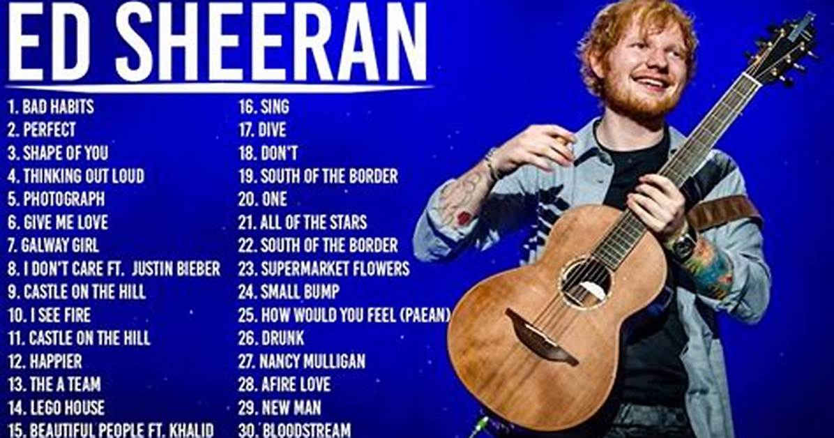 Edward Sheeran Top Songs and Awards