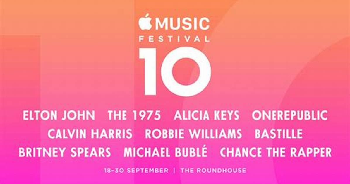 Full Apple Music Festival 2016 Line up Is Released