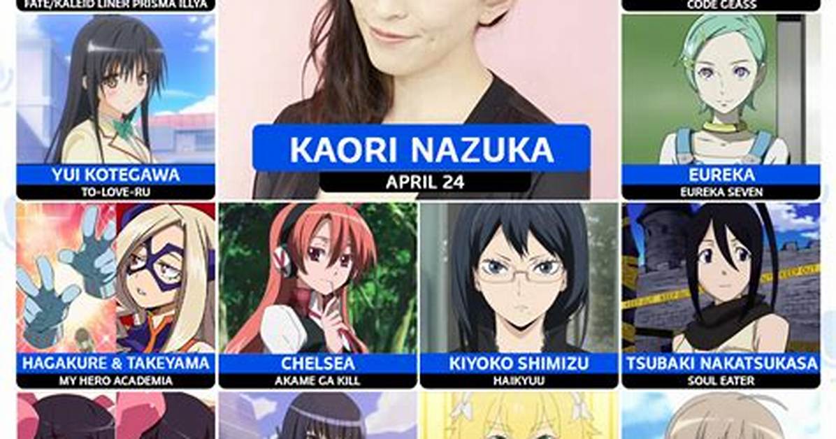 Kaori Nazuka - Net Worth, Age, Height, Birthday, Bio, Wiki!
