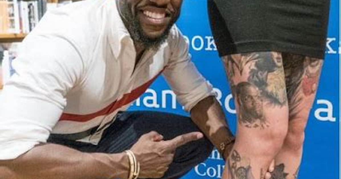 Kevin Hart Poses with Female Fan Who Inked His Face on Her Thigh