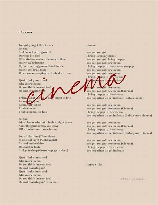Lyrics: Harry Styles – Cinema