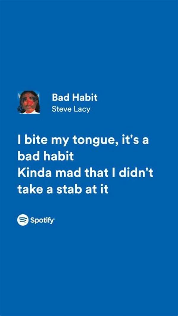 Lyrics: Steve Lacy – Bad Habit