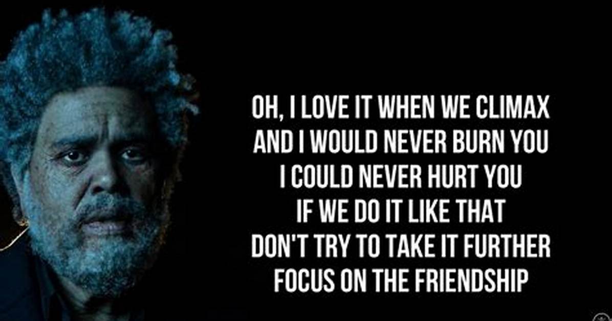 Lyrics: the Weeknd – Best Friends