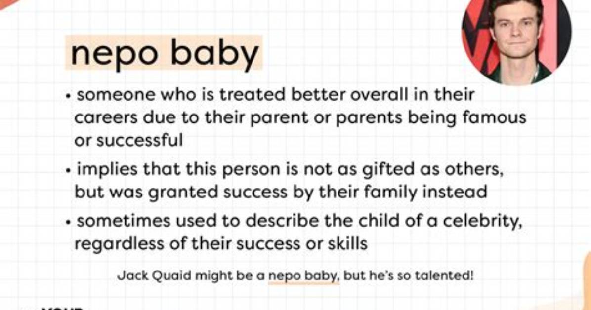 Nepo Baby Meaning, What Is Nepo Baby Mean?