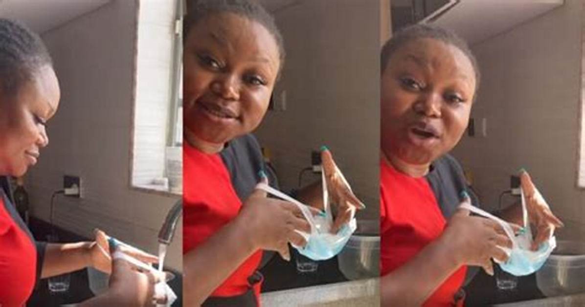 Ruth Kadiri Experiments with Face Mask to Show That It Works to Prevent Against Covid-19 (Video)