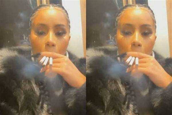 Sad Cardi B Smokes Three Sticks of Cigarettes at a Go While Watching Her Favourite Candidate, Joe Biden Lose to Trump in the U. S Elections (Video)
