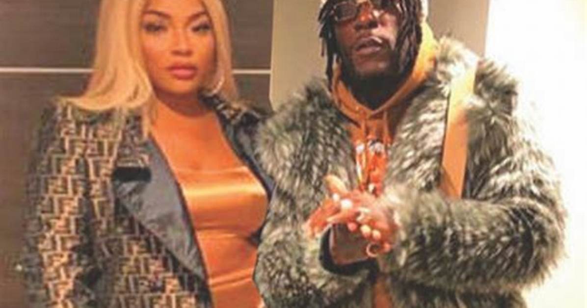 Stefflon Don Shares Photo of Boyfriend Burna Boy Sm0Oching Her
