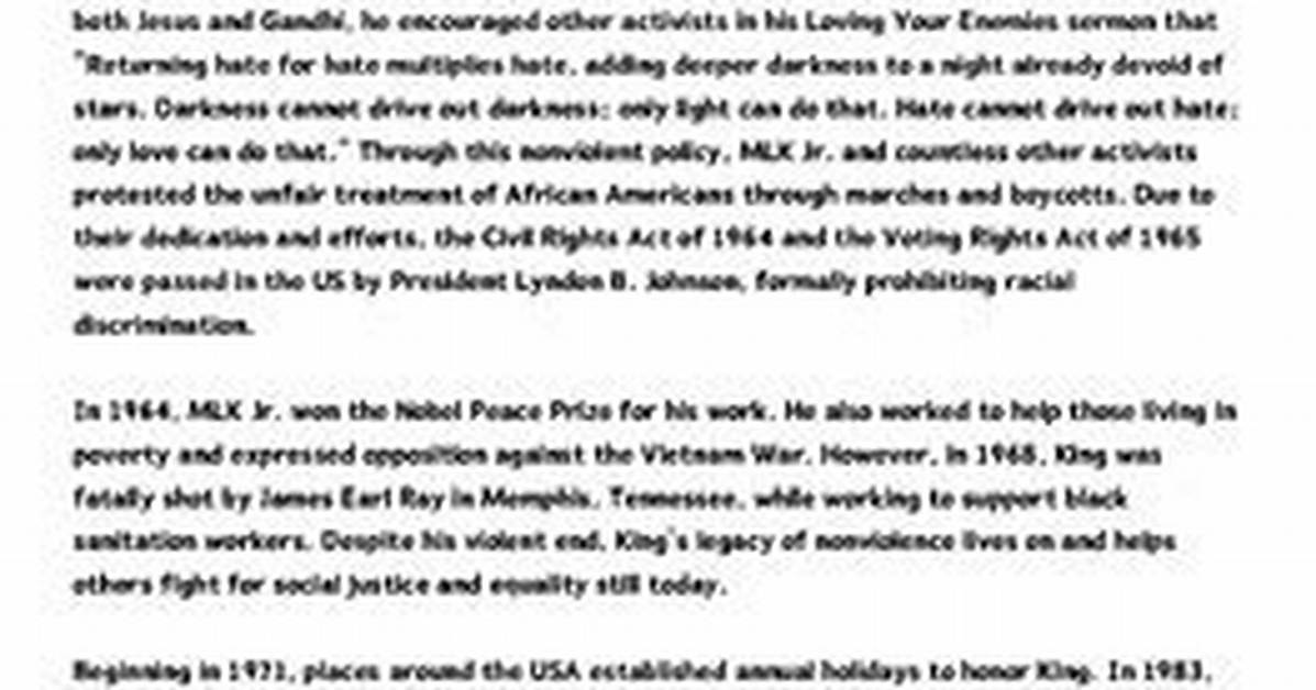 Why Do We Celebrate Dr. Martin Luther King Jr. Day?